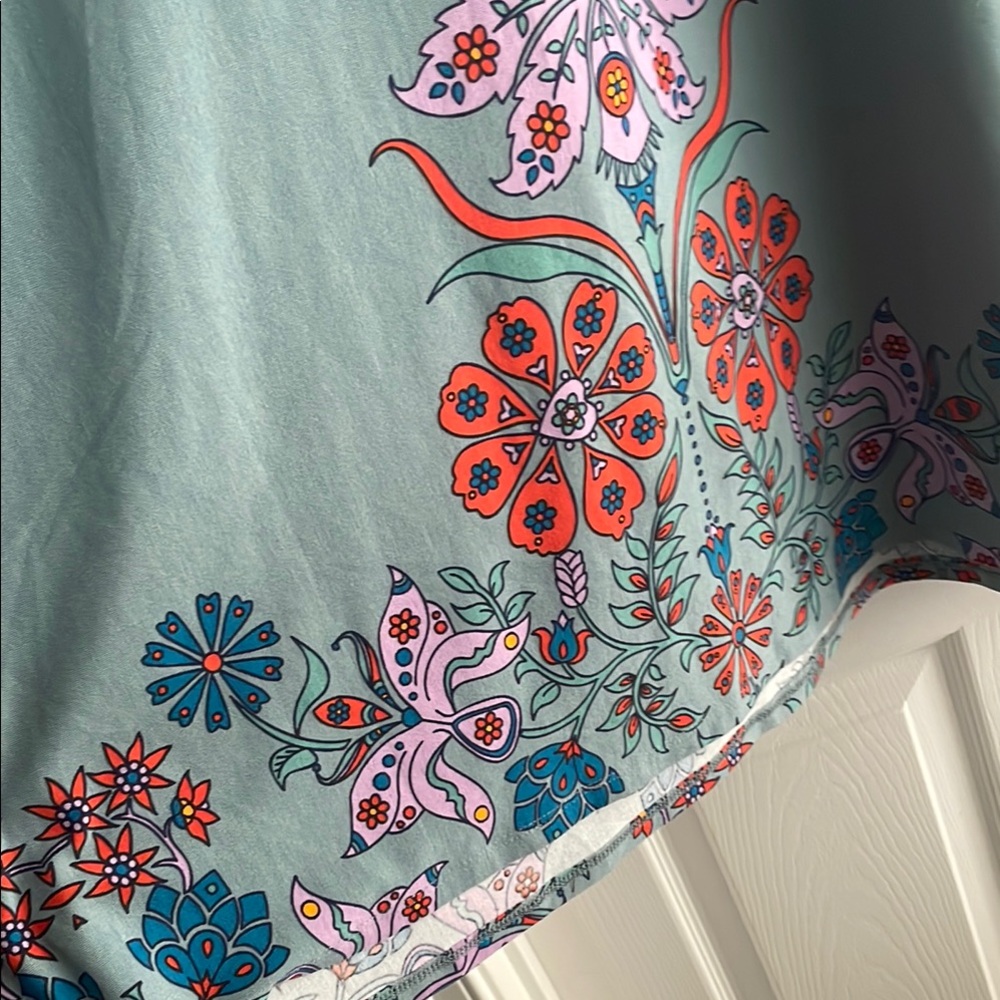 Lularoe Turquoise Floral Maxi/Skirt - Picture 3 of 5